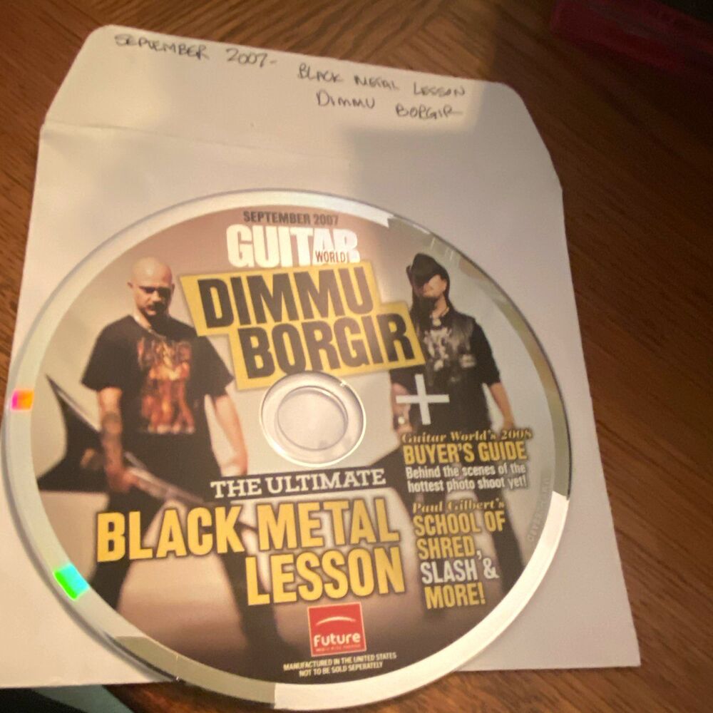 Guitar World: The Ultimate Black Metal Lesson Dimmu Borgir CD Rom Sept 2007